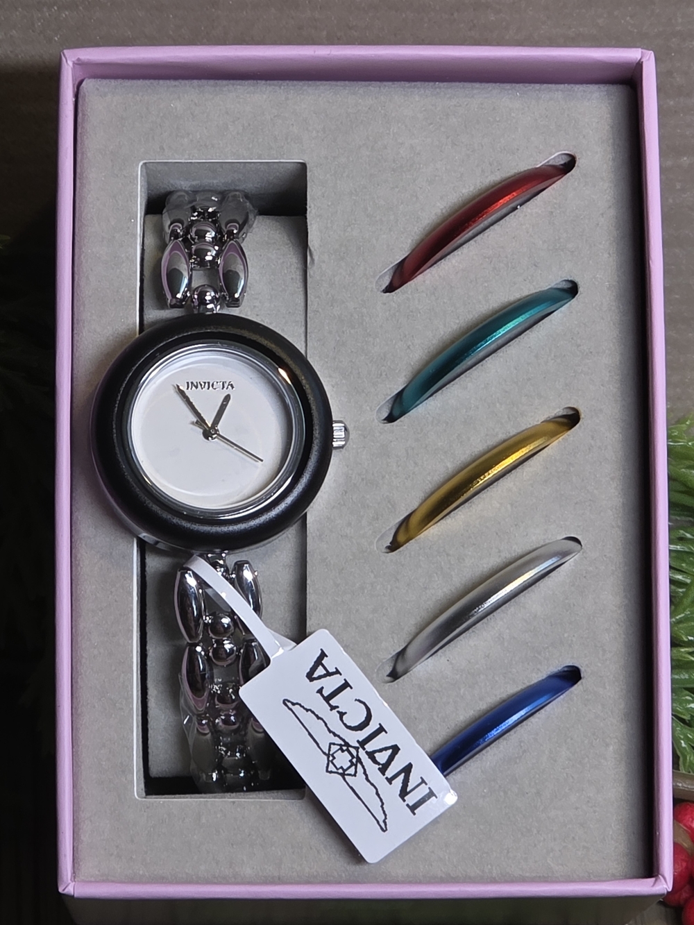 Invicta Angel Women's Watch - 33mm, Silver, Interchangeable Bezel